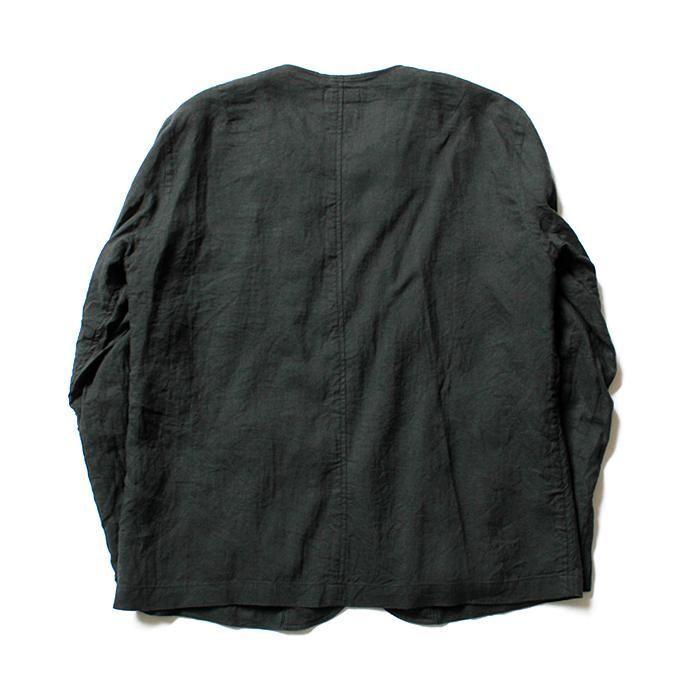 STILL BY HAND リネンノーカラージャケット SH0272 02