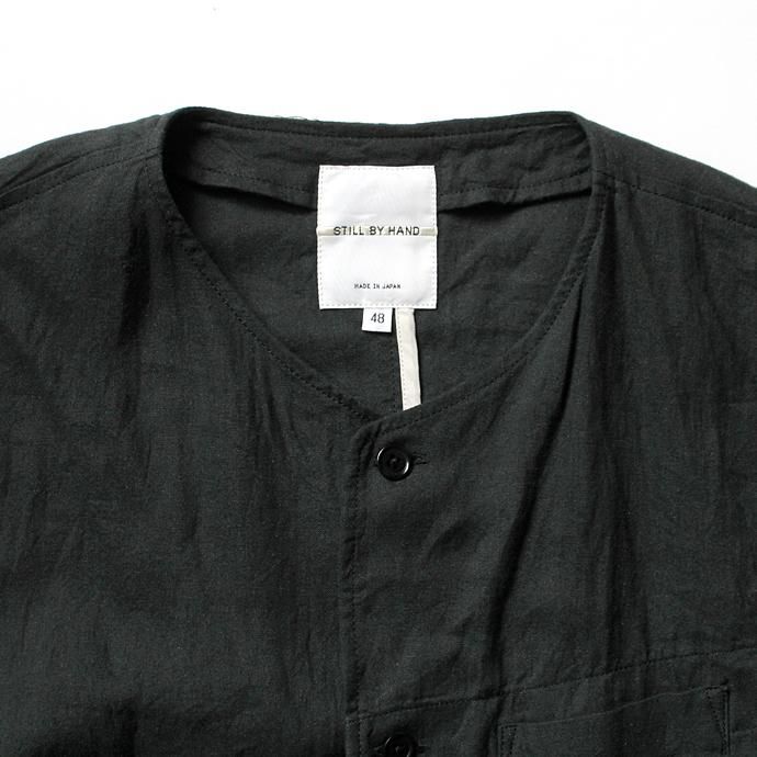 STILL BY HAND リネンノーカラージャケット SH0272 02
