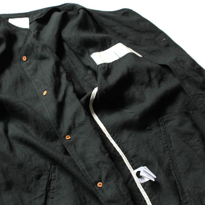 STILL BY HAND リネンノーカラージャケット SH0272 02