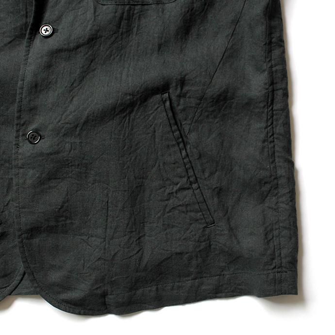 STILL BY HAND リネンノーカラージャケット SH0272 02