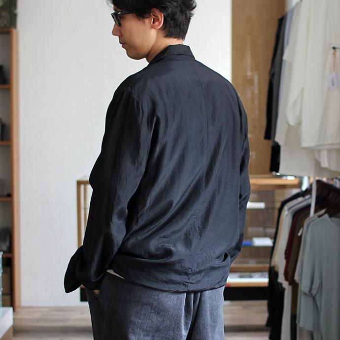 STILL BY HAND キュプラ混ローン素材ジャケット JK0172 - ブラック 02