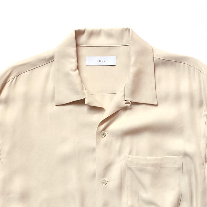 117981416 THEE(シー)/ open collar (SHORT) LR-SH-01 レーヨンオープンカラーシャツ Ivory<img class='new_mark_img2' src='//img.shop-pro.jp/img/new/icons47.gif' style='border:none;display:inline;margin:0px;padding:0px;width:auto;' /> 02