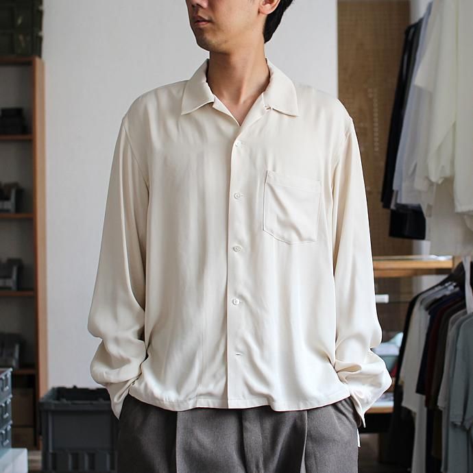 117981416 THEE(シー)/ open collar (SHORT) LR-SH-01 レーヨンオープンカラーシャツ Ivory<img class='new_mark_img2' src='//img.shop-pro.jp/img/new/icons47.gif' style='border:none;display:inline;margin:0px;padding:0px;width:auto;' /> 02