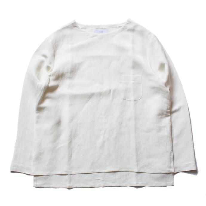 THEE Linen Long Sleeve Tee LV-CS-04 リネンロングスリーブT ホワイト<img class='new_mark_img2' src='//img.shop-pro.jp/img/new/icons47.gif' style='border:none;display:inline;margin:0px;padding:0px;width:auto;' /> 01