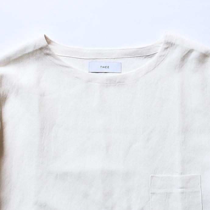 THEE Linen Long Sleeve Tee LV-CS-04 リネンロングスリーブT ホワイト<img class='new_mark_img2' src='//img.shop-pro.jp/img/new/icons47.gif' style='border:none;display:inline;margin:0px;padding:0px;width:auto;' /> 02