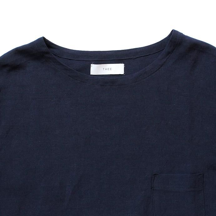 THEE Linen Long Sleeve Tee LV-CS-04 リネンロングスリーブT ネイビー<img class='new_mark_img2' src='//img.shop-pro.jp/img/new/icons47.gif' style='border:none;display:inline;margin:0px;padding:0px;width:auto;' /> 02