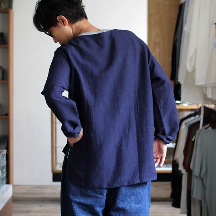 THEE Linen Long Sleeve Tee LV-CS-04 リネンロングスリーブT ブラック<img class='new_mark_img2' src='//img.shop-pro.jp/img/new/icons47.gif' style='border:none;display:inline;margin:0px;padding:0px;width:auto;' /> 02