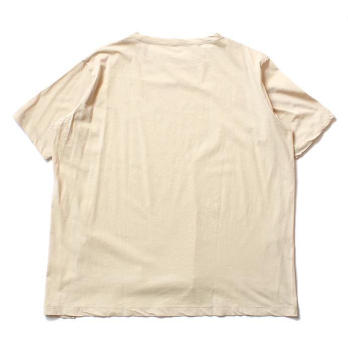 smoothday ユニセックス テクノラマ オーバーサイズ スリットTシャツ SG-T001-004 Ecru 02