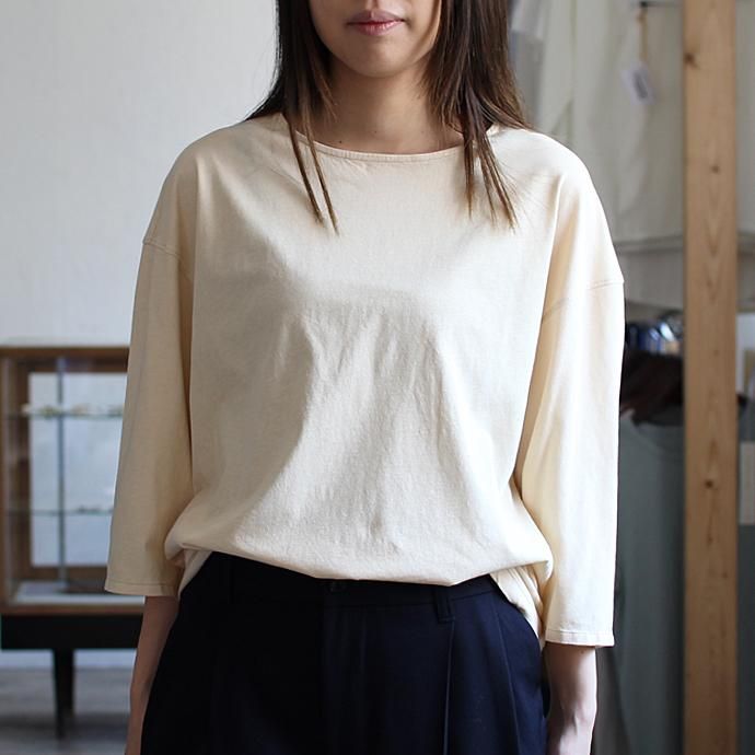 118115032 smoothday / ユニセックス テクノラマ オーバーサイズ 七分袖Tシャツ SG-T002-004 Ecru<img class='new_mark_img2' src='//img.shop-pro.jp/img/new/icons47.gif' style='border:none;display:inline;margin:0px;padding:0px;width:auto;' /> 02