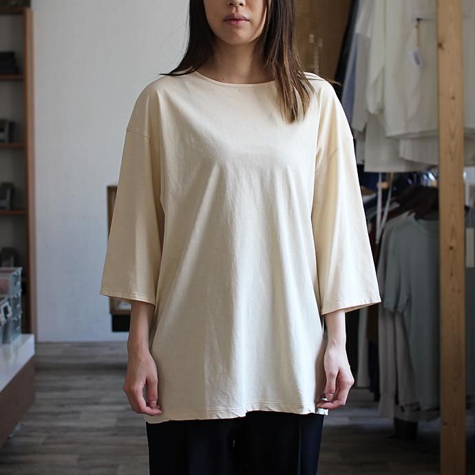 118115032 smoothday / ユニセックス テクノラマ オーバーサイズ 七分袖Tシャツ SG-T002-004 Ecru<img class='new_mark_img2' src='//img.shop-pro.jp/img/new/icons47.gif' style='border:none;display:inline;margin:0px;padding:0px;width:auto;' /> 02