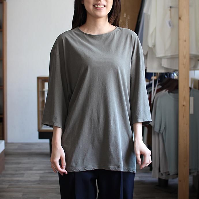118115053 smoothday / ユニセックス テクノラマ オーバーサイズ 七分袖Tシャツ SG-T002-004 Khaki<img class='new_mark_img2' src='//img.shop-pro.jp/img/new/icons47.gif' style='border:none;display:inline;margin:0px;padding:0px;width:auto;' /> 02