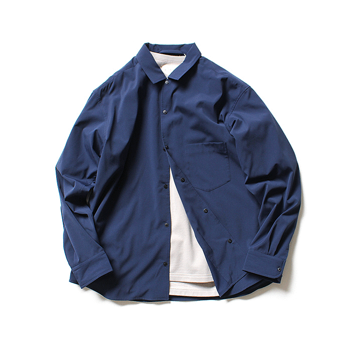 118130856 O-(オー)/ BAGGY SHIRT バギーシャツ O-S-04 Black 02