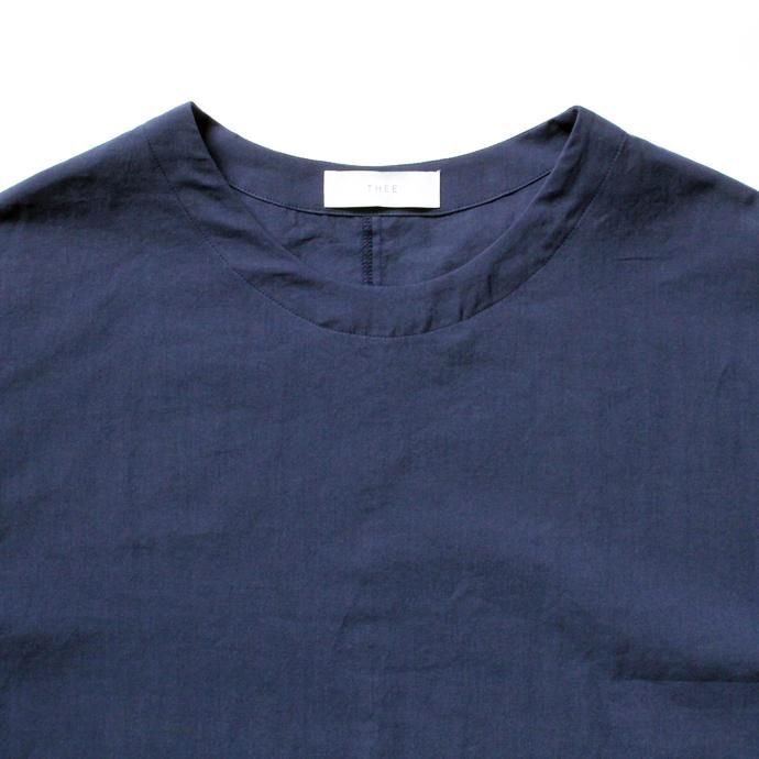 THEE Oversize Tee RN-CS-01 シャツ素材オーバーサイズTシャツ ネイビー 02