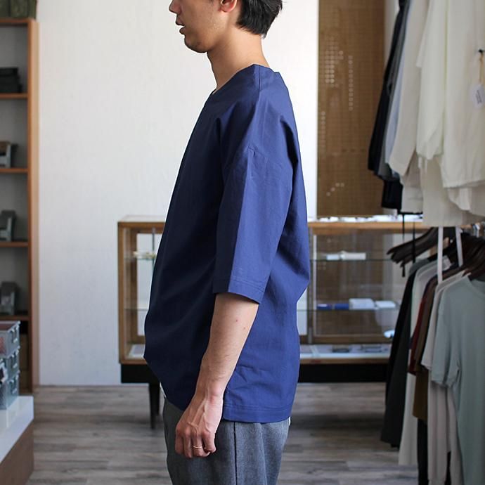 THEE Oversize Tee RN-CS-01 シャツ素材オーバーサイズTシャツ ネイビー 02