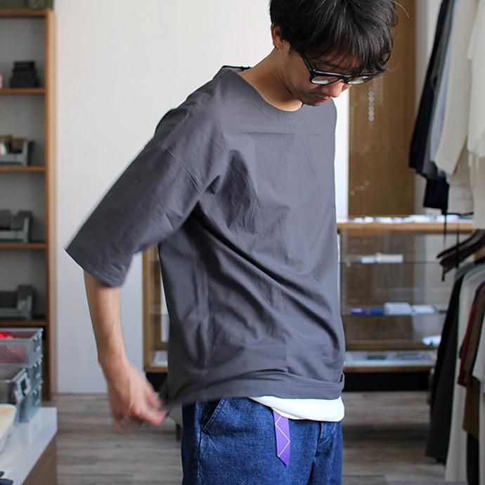 THEE Oversize Tee RN-CS-01 シャツ素材オーバーサイズTシャツ グレー<img class='new_mark_img2' src='//img.shop-pro.jp/img/new/icons47.gif' style='border:none;display:inline;margin:0px;padding:0px;width:auto;' /> 02