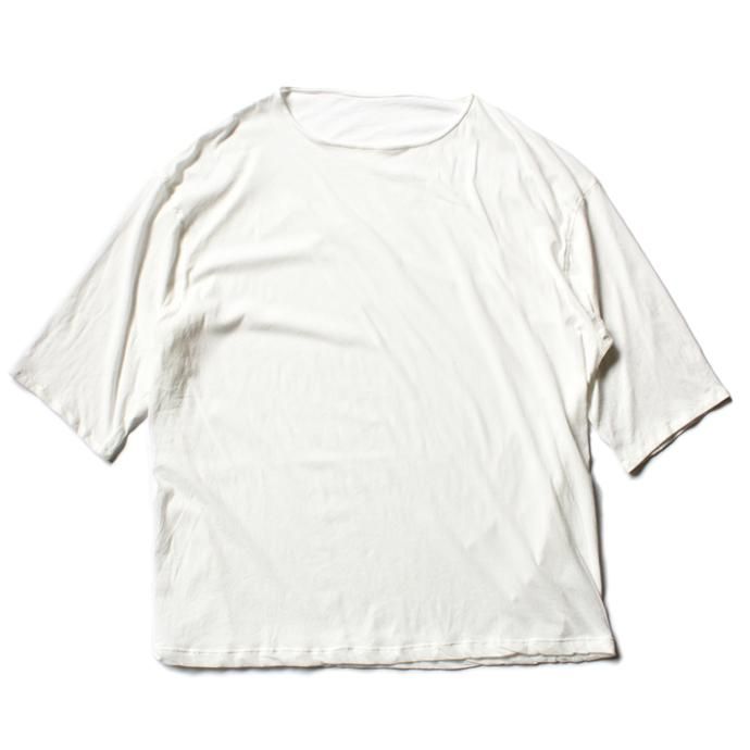119707625 smoothday / ユニセックス コズモラマ ハイゲージ天竺 オーバーサイズ 七分袖Tシャツ SH-T001-001 White<img class='new_mark_img2' src='//img.shop-pro.jp/img/new/icons47.gif' style='border:none;display:inline;margin:0px;padding:0px;width:auto;' /> 01