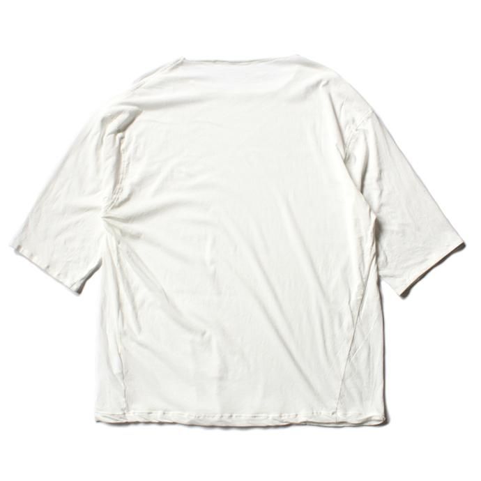 119707625 smoothday / ユニセックス コズモラマ ハイゲージ天竺 オーバーサイズ 七分袖Tシャツ SH-T001-001 White<img class='new_mark_img2' src='//img.shop-pro.jp/img/new/icons47.gif' style='border:none;display:inline;margin:0px;padding:0px;width:auto;' /> 02