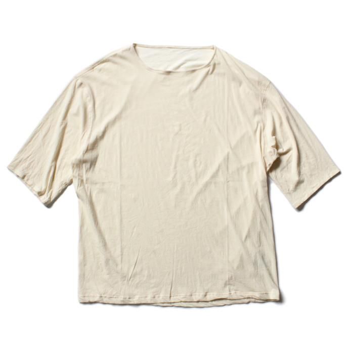 smoothday ユニセックス コズモラマ ハイゲージ天竺 オーバーサイズ 七分袖Tシャツ SH-T001-001 Ecru<img class='new_mark_img2' src='//img.shop-pro.jp/img/new/icons47.gif' style='border:none;display:inline;margin:0px;padding:0px;width:auto;' /> 01
