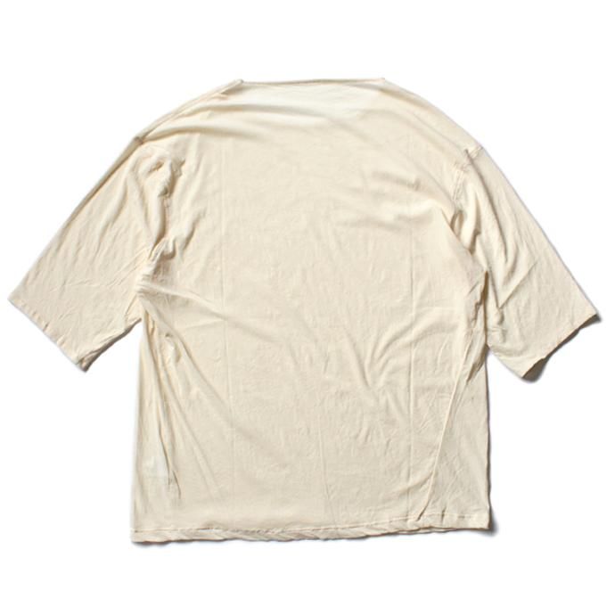 smoothday ユニセックス コズモラマ ハイゲージ天竺 オーバーサイズ 七分袖Tシャツ SH-T001-001 Ecru<img class='new_mark_img2' src='//img.shop-pro.jp/img/new/icons47.gif' style='border:none;display:inline;margin:0px;padding:0px;width:auto;' /> 02