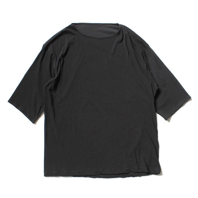 119707831 smoothday / ユニセックス コズモラマ ハイゲージ天竺 オーバーサイズ 七分袖Tシャツ SH-T001-001 Ink black<img class='new_mark_img2' src='//img.shop-pro.jp/img/new/icons47.gif' style='border:none;display:inline;margin:0px;padding:0px;width:auto;' /> 01