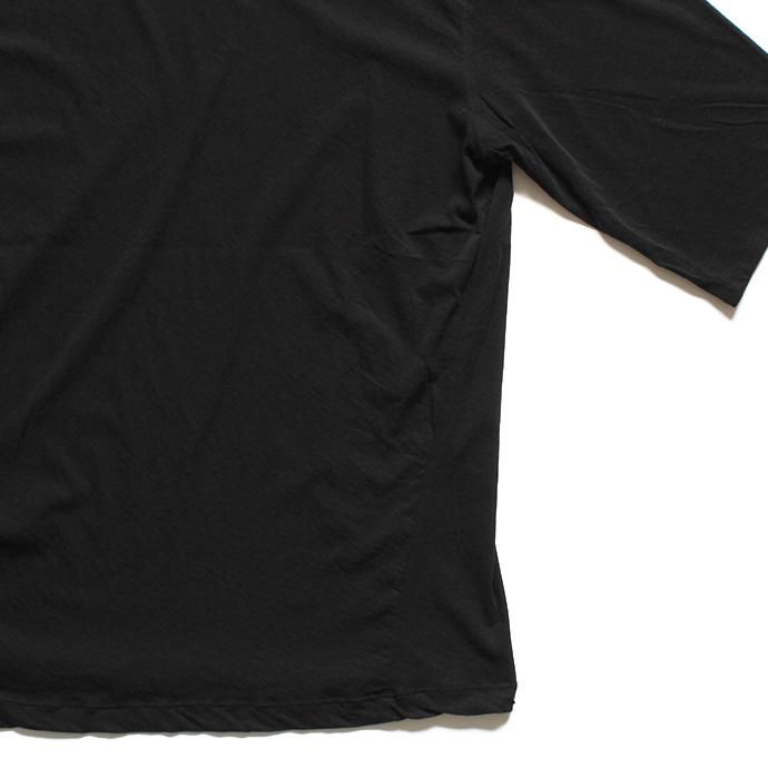 smoothday ユニセックス コズモラマ ハイゲージ天竺 オーバーサイズ 七分袖Tシャツ SH-T001-001 Black 02