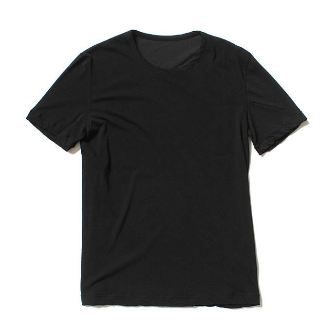 119708412 smoothday / メンズ コズモラマ ハイゲージ天竺 クルーネックTシャツ SH-T050-001 Black 01
