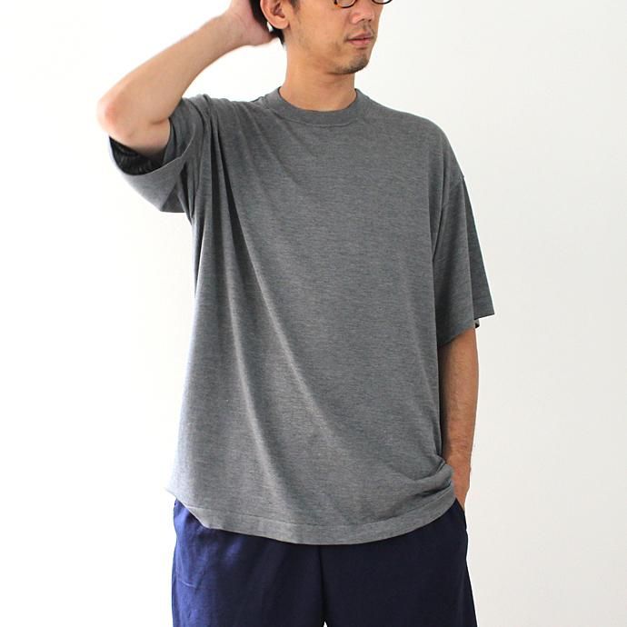crepuscule crepuscule / S/S Knit Tee 1703-001 - C.Gray シルク混ハイゲージ半袖ニットT チャコールグレー<img class='new_mark_img2' src='//img.shop-pro.jp/img/new/icons47.gif' style='border:none;display:inline;margin:0px;padding:0px;width:auto;' /> 02