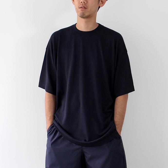 crepuscule crepuscule / S/S Knit Tee 1703-001 - Black シルク混ハイゲージ半袖ニットT ブラック 02