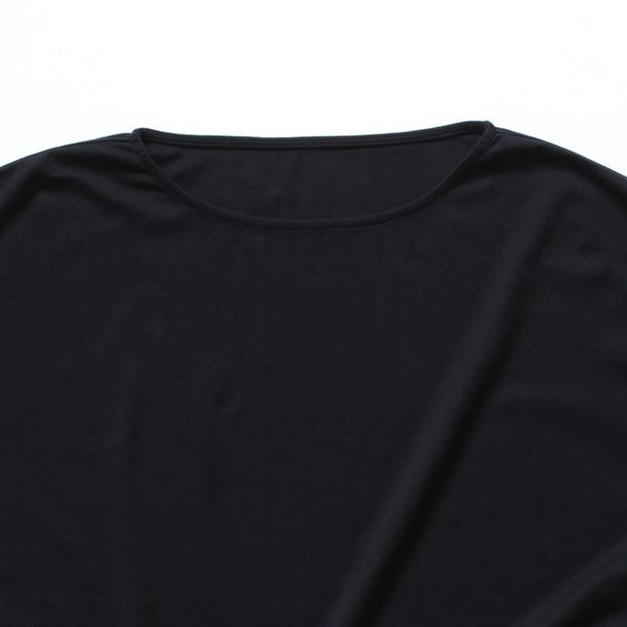 121235705 smoothday / ユニセックス ディオラマ スムース オーバーサイズ 七分袖Tシャツ SH-T004-002 Navy 02
