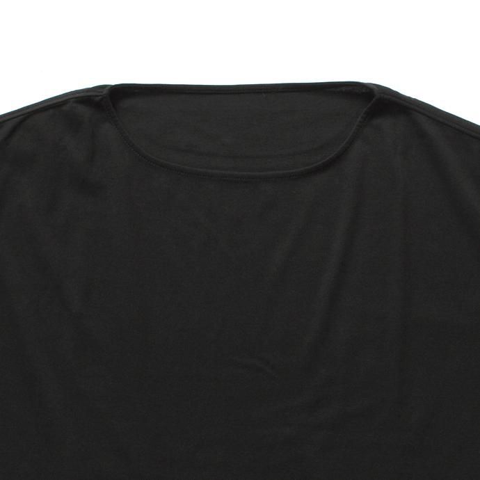 121235716 smoothday / ユニセックス ディオラマ スムース オーバーサイズ 七分袖Tシャツ SH-T004-002 Black 02