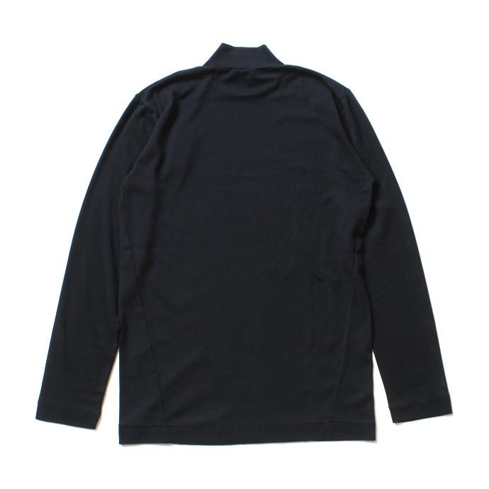 121711975 smoothday / メンズ ディオラマ スムース モックネック長袖Tシャツ SH-T052-002 Navy 02