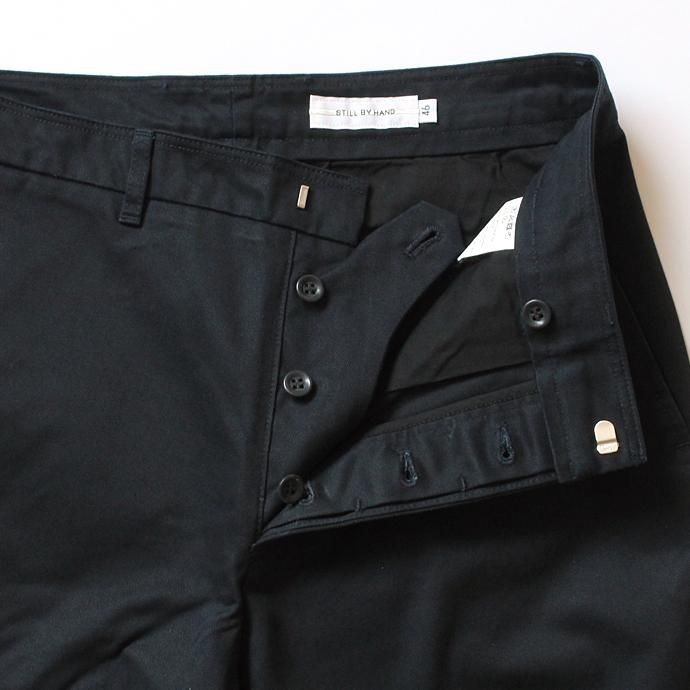 STILL BY HAND ウエストポイントツイル ワイドシルエットパンツ PT0273 全2色 02