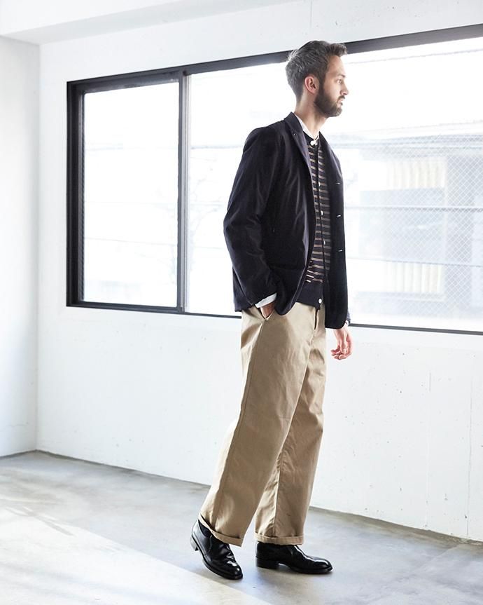 STILL BY HAND ウエストポイントツイル ワイドシルエットパンツ PT0273 全2色 02