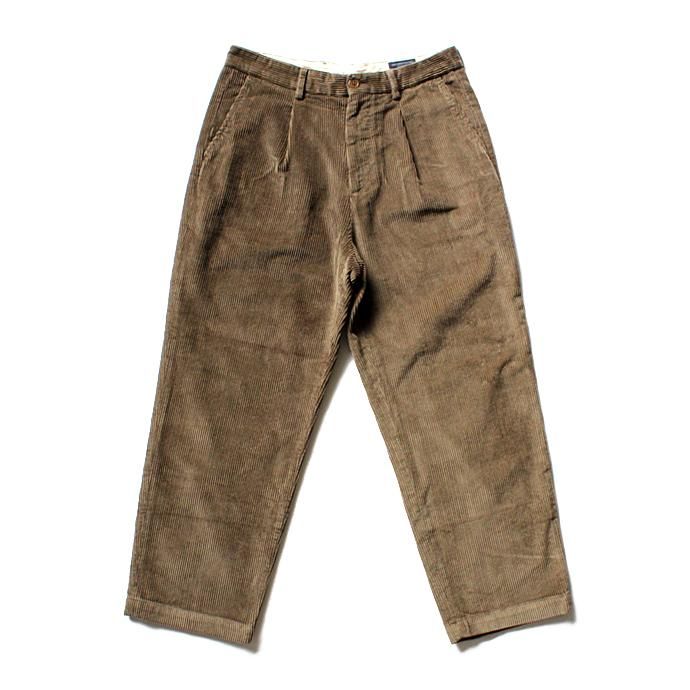 122332265 RICCARDO METHA / One Tuck Wide Trousers Corduroy コーデュロイ ワンタック ワイドパンツ - Beige<img class='new_mark_img2' src='//img.shop-pro.jp/img/new/icons47.gif' style='border:none;display:inline;margin:0px;padding:0px;width:auto;' /> 02