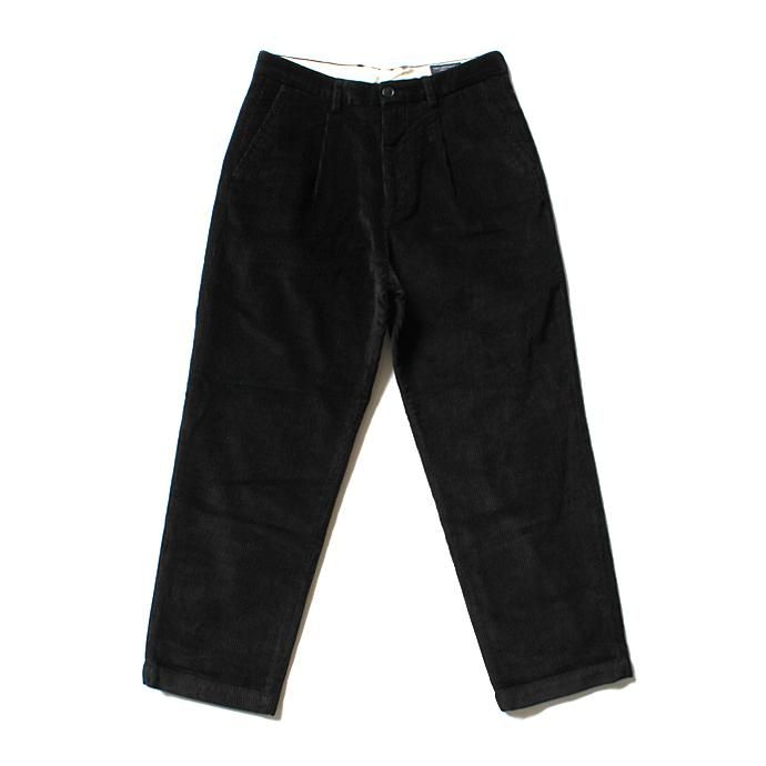122332320 RICCARDO METHA / One Tuck Wide Trousers Corduroy コーデュロイ ワンタック ワイドパンツ - Black<img class='new_mark_img2' src='//img.shop-pro.jp/img/new/icons47.gif' style='border:none;display:inline;margin:0px;padding:0px;width:auto;' /> 02