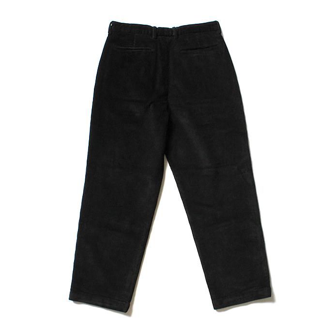 122332320 RICCARDO METHA / One Tuck Wide Trousers Corduroy コーデュロイ ワンタック ワイドパンツ - Black<img class='new_mark_img2' src='//img.shop-pro.jp/img/new/icons47.gif' style='border:none;display:inline;margin:0px;padding:0px;width:auto;' /> 02
