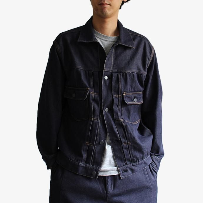 122829308 WISLOM / MILLS デニムジャケット型ブルゾン - TRAVAIL ナイロンデニム<img class='new_mark_img2' src='//img.shop-pro.jp/img/new/icons47.gif' style='border:none;display:inline;margin:0px;padding:0px;width:auto;' /> 01