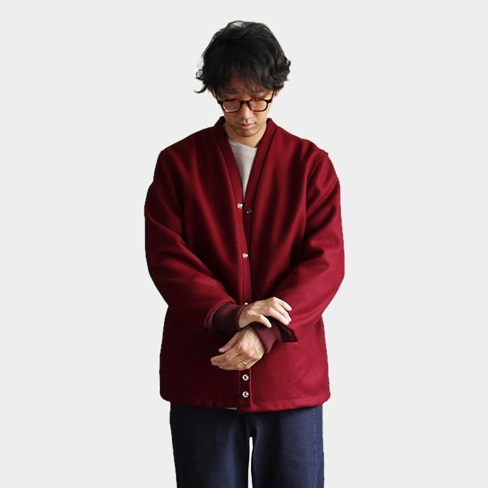 Other Brands SKOOKUM(スクーカム) / EHS別注 Vネックメルトンジャケット - Dark Cardinal 02