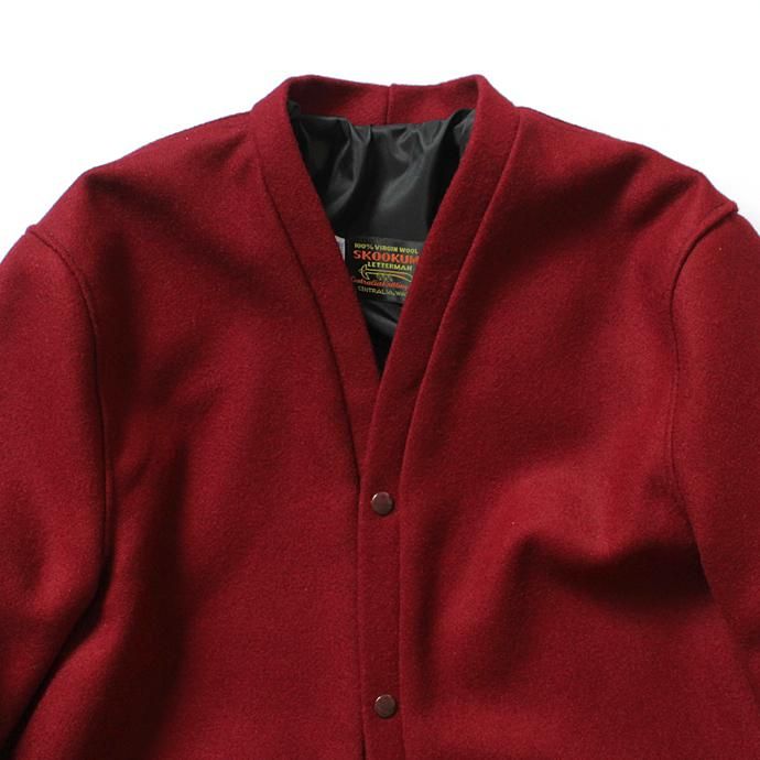 Other Brands SKOOKUM(スクーカム) / EHS別注 Vネックメルトンジャケット - Dark Cardinal 02
