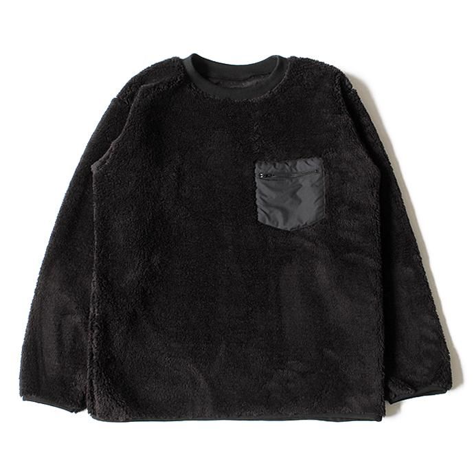 Powderhorn Mountaineering Pile Crew フリース クルーネックプルオーバー - Black 02
