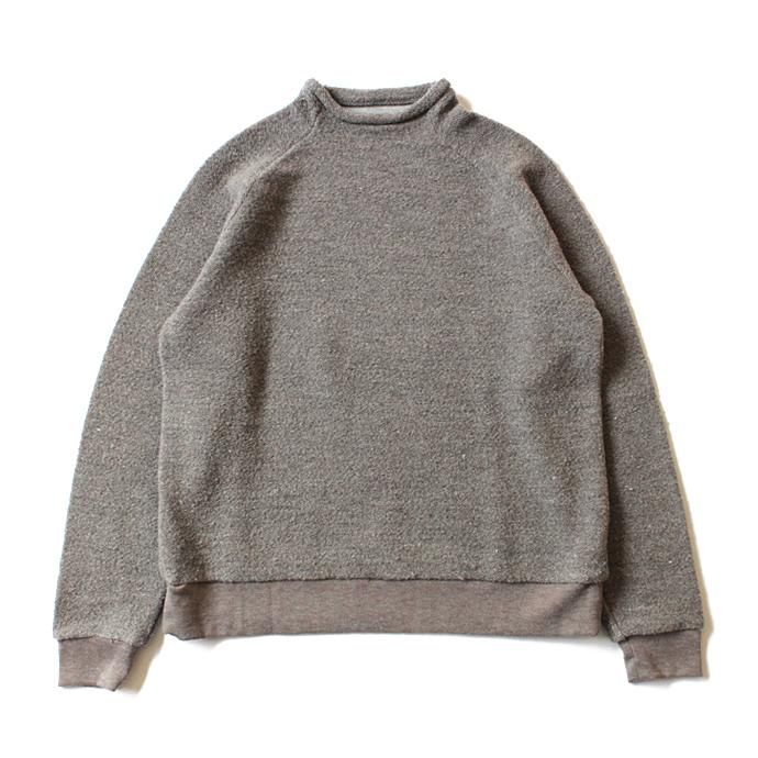 blurhms BHS-C17FW19 Tweed Fleece Bottle-Neck - C.Grey ツイードフリースボトルネック グレー 01