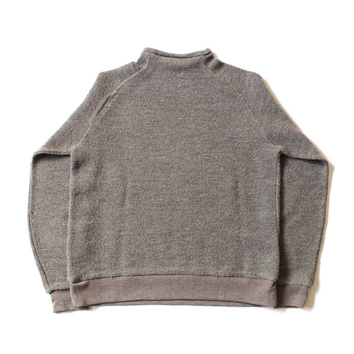 blurhms BHS-C17FW19 Tweed Fleece Bottle-Neck - C.Grey ツイードフリースボトルネック グレー 02