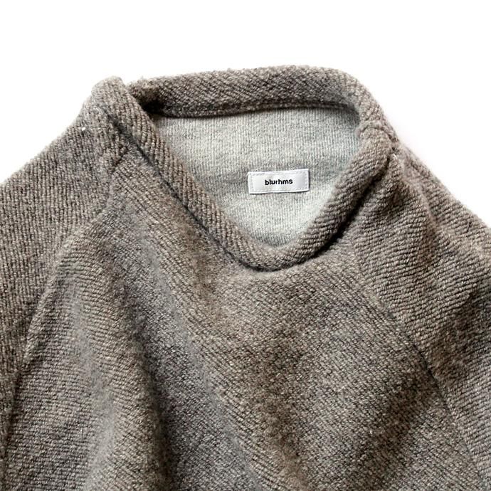 blurhms BHS-C17FW19 Tweed Fleece Bottle-Neck - C.Grey ツイードフリースボトルネック グレー 02