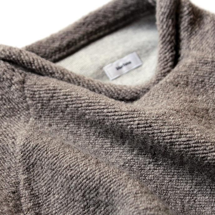 blurhms BHS-C17FW19 Tweed Fleece Bottle-Neck - C.Grey ツイードフリースボトルネック グレー 02