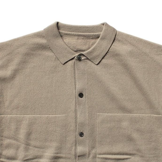 123586920 crepuscule / L/S Knit Polo カシミア混ボタンフロントウールニットポロ 1703-008 全4色 02