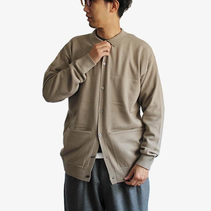 123586920 crepuscule / L/S Knit Polo カシミア混ボタンフロントウールニットポロ 1703-008 全4色 02