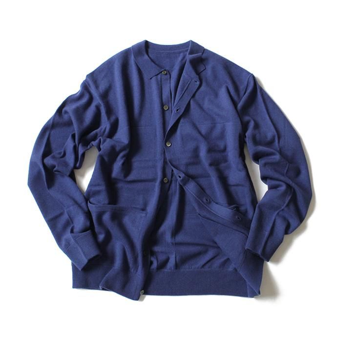 123586920 crepuscule / L/S Knit Polo カシミア混ボタンフロントウールニットポロ 1703-008 全4色 02