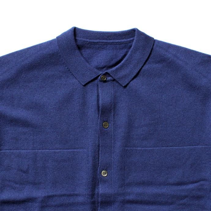 123586920 crepuscule / L/S Knit Polo カシミア混ボタンフロントウールニットポロ 1703-008 全4色 02