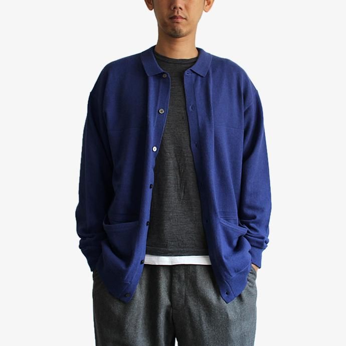 123586920 crepuscule / L/S Knit Polo カシミア混ボタンフロントウールニットポロ 1703-008 全4色 02