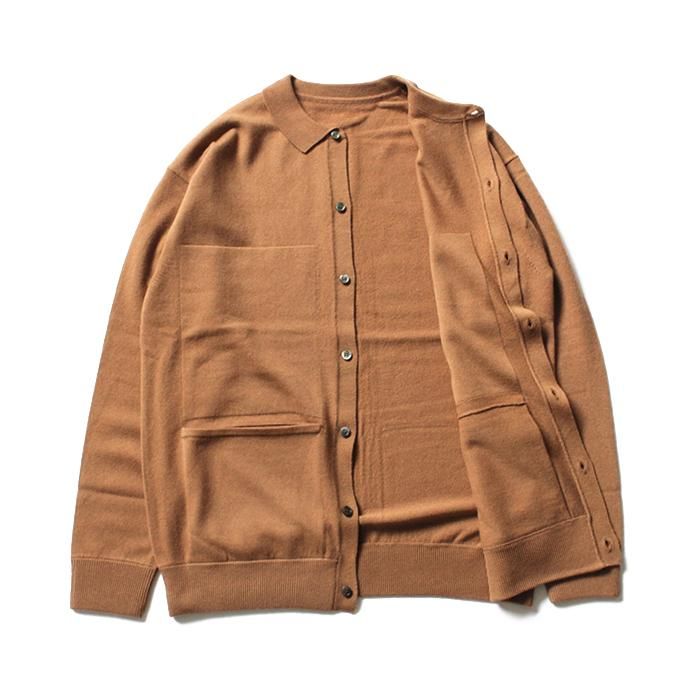 123586920 crepuscule / L/S Knit Polo カシミア混ボタンフロントウールニットポロ 1703-008 全4色 02